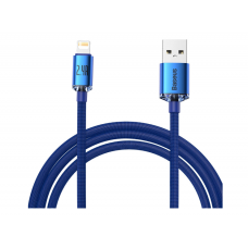 Laidas USB - iPhone 7/8/X/11 8pin (lightning) 2.4A 2m pintas mėlynas (blue) Baseus CAJY000103
